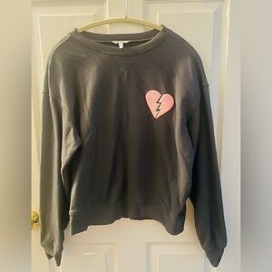 Wild Fox Ladies Long Sleeve Crew Neck Graphic Pullover Sweatshirt size Small